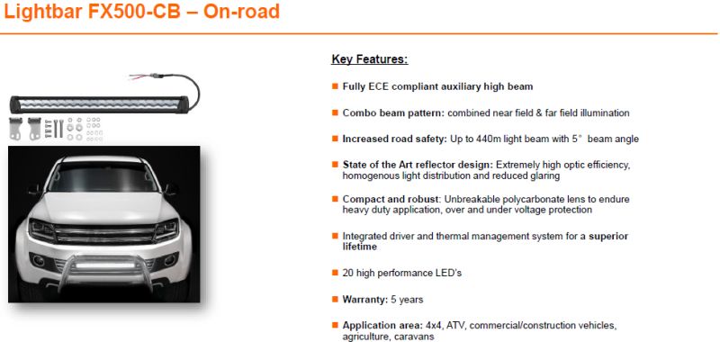 Kaugtuli, OSRAM LED LIGHTBAR FX500-CB,68W, Ref. 45, 564mm